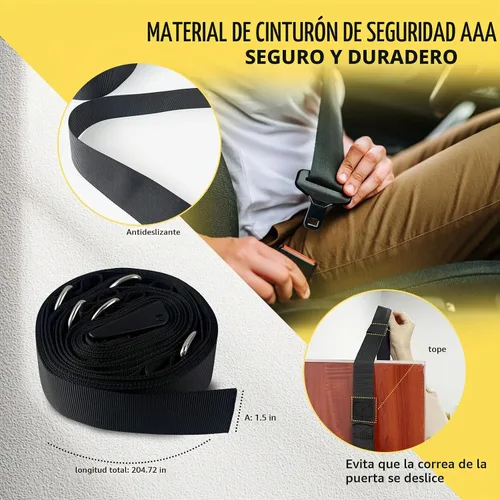 Vista 3 de KANGFITER Correa de anclaje de puerta y bandas de resistencia para entrenar con asas, equipo de entrenamiento de fuerza, bandas de ejercicio