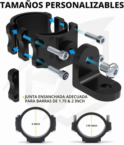 Vista 3 de Xprite Soporte de Montaje para Luz de Látigo, Soporte de Montaje de Látigo y Bandera UTV, Aluminio CNC Resistente Ajustable 360° para Barra