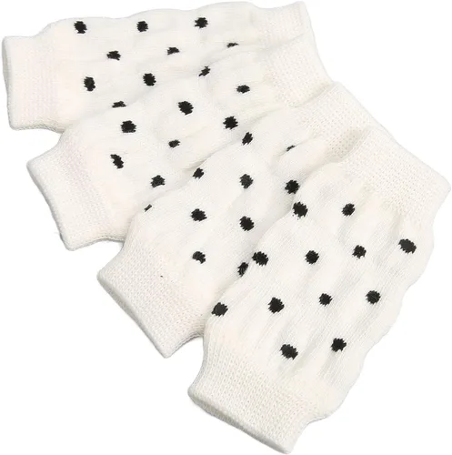 Vista 3 de Dog Elbow Protector, 4PCS Pet Leg Sleeves Knitted Leg Support Wraps with Polka Dot Design for Small Medium Dogs (S)