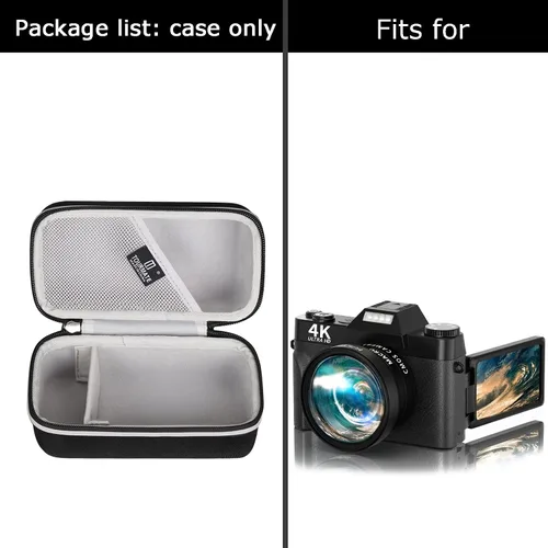Vista 5 de Tourmate Estuche rígido para cámara de vlogging digital Acoletty 4K, carcasa protectora de almacenamiento para viajes