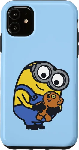 Vista 7 de iPhone 13 Despicable Me Minions Bob Holding Teddy Bear Case