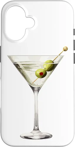 Vista 32 de Martini Glass Green Olive Bartender Vodka Gin Cocktail Drink Case para iPhone 17
