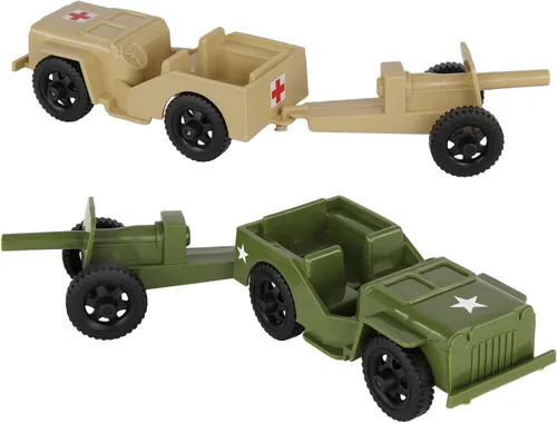 Vista 11 de TimMee Combat Patrol Willys & Artillery - Juego negro de 4 piezas fabricado en Estados Unidos