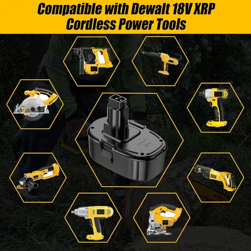 Vista 8 de energup Paquete de 2 baterías de repuesto de 18 V 7000 mAh para baterías Dewalt de 18 V xrp, DC9096 DC9098 DC9099 DE9098 DW9095 DW9096 DW9098 DE9503