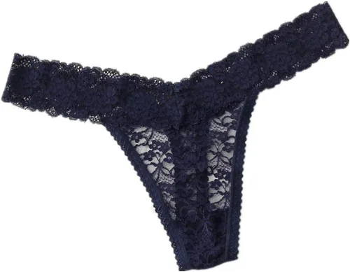 Vista 3 de UWOCEKA Tangas de encaje sexy para mujer, ropa interior atrevida, paquete de 5