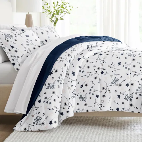 Vista 21 de Juego de colcha individual de Linen Market (2 piezas): lleva el lujo a casa con nuestros edredones alternativos de plumón suaves y ligeros