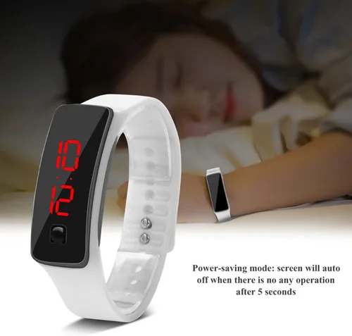 Vista 2 de Zetiling Reloj LED, reloj para niños, reloj de pulsera LED, reloj de pulsera deportivo digital con correa de silicona, reloj electrónico