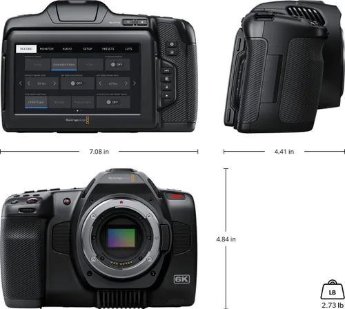 Vista 5 de Blackmagic Design Cámara de cine de bolsillo 6K Pro (CINECAMPOCHDEF06P)