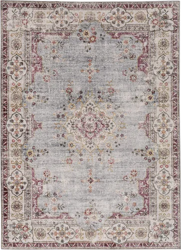 Vista 22 de Linon The Anywhere - Alfombra lavable Wesley marfil/amarillo, 5 x 7 pies Wesley Marfil y Amarillo