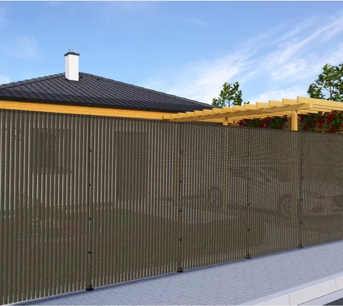 Vista 6 de TANG TANG - Valla de privacidad al aire libre para piscinas enterradas, valla de perro con postes en cubierta de hormigón, barrera de seguridad