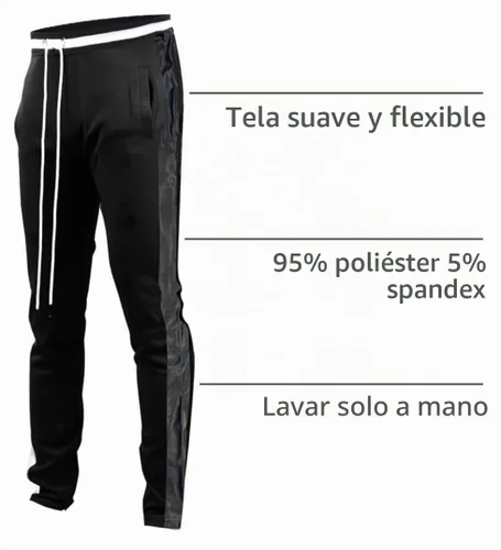 Vista 4 de SCREENSHOT-Track Pants S41700 Mens Premium Slim Athletic Fitness Lifestyle Workout Bottoms - Classic Fit S41700 Bk/Pu