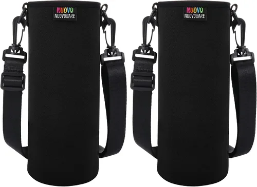 Vista 29 de Nuovoware Soporte para botella de agua con correa, 20-40 oz, negro carbón Negro (Charcoal Black)
