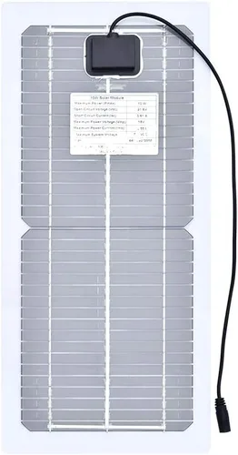 Vista 4 de XINPUGUNAG Kit de panel solar de 18 V 10 W, cargador de batería semi-flexible de célula monocristalina DIY módulo conector DC 12 V 5 V USB