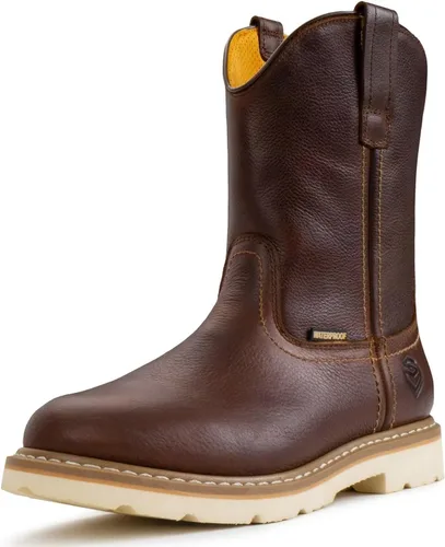 Vista 9 de SUREWAY Wellington Work Boots for Men Waterproof, Pull On, Full Grain Leather Wellington Work Boots