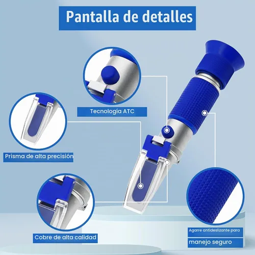 Vista 3 de Refractómetro DEF 0-40% AdBlue Concentración de Urea de Fluido de Escape Diesel Refractómetro Portátil con ATC para Diesel Automotriz, Hecho