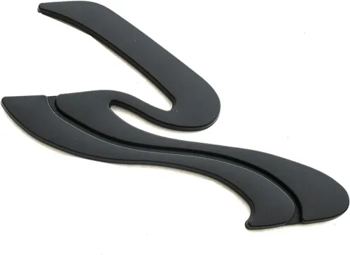 Vista 3 de 1 emblema de insignia 3D con logotipo SR Wave para SEA RAY SEARAY 205575 SR (negro mate)