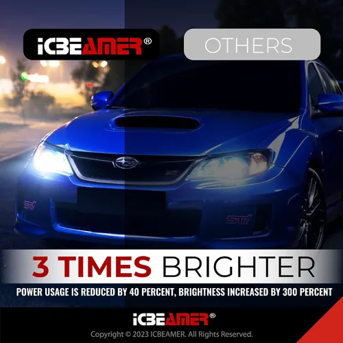 Vista 6 de ICBEAMER 10000K D1R D1C D1S Xenon HID Reemplazo directo Reemplazar bombillas de luz baja para faros delanteros de fábrica OEM [Color: azul]