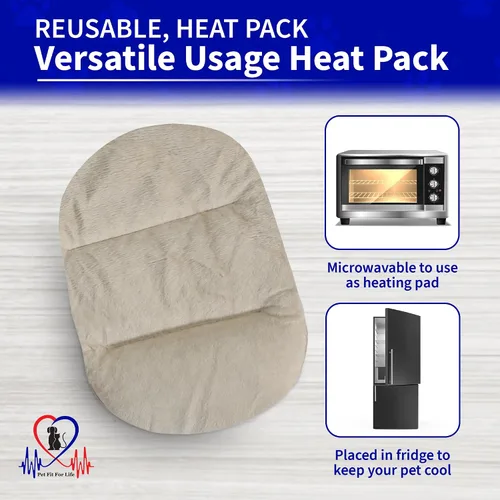 Vista 6 de Pet Fit For Life Animal de peluche para gatos – Ayuda calmante para dormir con latidos cardíacos recargables por USB y paquete de calor para aliviar