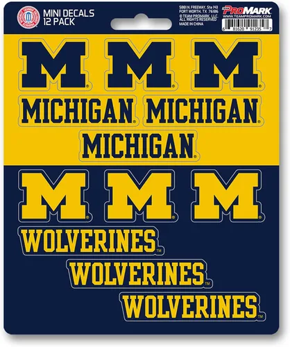Vista 9 de FANMATS NCAA - Mini calcomanías unisex para adolescentes de la NCAA, paquete de 12