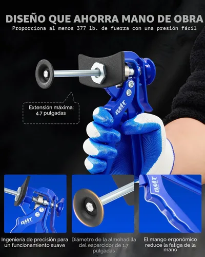 Vista 6 de OMT Speedy - Herramienta de compresión de pinza de freno para reemplazo de pastillas de freno, color azul
