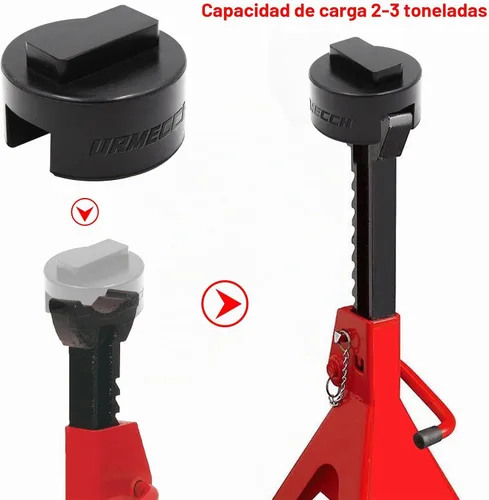 Vista 6 de Adaptador Universal para Gato BMW y Mini - Protector de Riel del Bastidor con Almohadilla de Gato Cuadrada de Goma Ranurada de Poliuretano