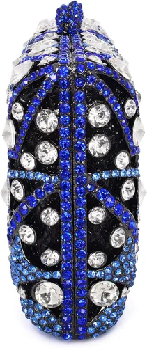 Vista 5 de MOSSMON Bolso de noche de lujo con diamantes de imitación para mujer para fiesta y boda