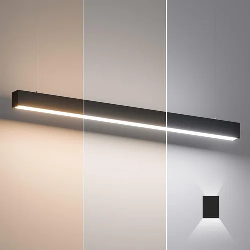 Vista 10 de Luz lineal LED de 4 pies, luz arriba y abajo de 50/45/40/35/30W, CCT de 3000/4000/5000K, luminarias lineales comerciales y residenciales