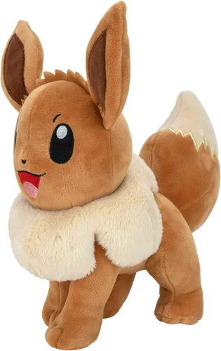 Vista 3 de Pokémon Peluche Eevee de 8 pulgadas, detalles auténticos, juguetes para niños