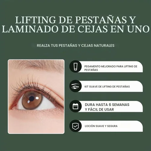 Vista 4 de Kit de levantamiento de pestañas, rizos de larga duración, herramientas de elevación de cejas para bricolaje en el hogar y salón de belleza