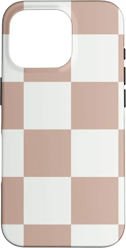 Vista 20 de Brown and White Classic Checkered Big Checkerboard Case for iPhone 17
