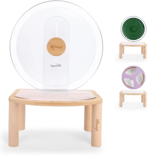 Vista 8 de Niteangel Plataforma de rueda para hámster de la serie nube de madera acrílica antideslizante (pequeña)