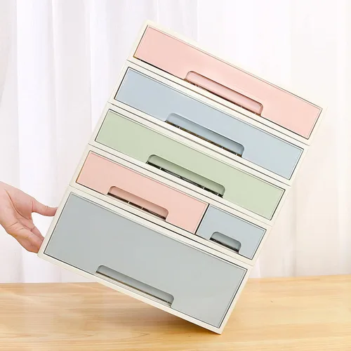 Vista 3 de Organizador de maquillaje, caja de almacenamiento de cosméticos, [TCDF-09] Papelería de escritorio, caja de almacenamiento con control remoto, caja