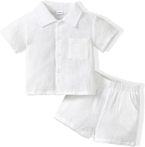 Vista 53 de Conjunto de ropa de verano para bebé y niño, camiseta de manga corta de algodón, pantalones cortos de dinosaurios, conjunto de ropa para niño