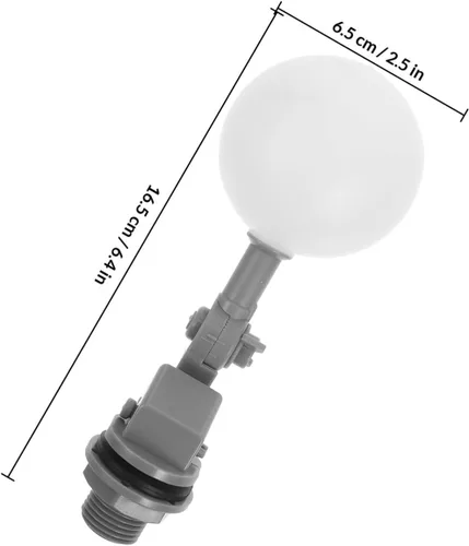 Vista 2 de 2pcs Adjustable Plastic Float Valve 1/2 Inch Reservoir Water Level Control Valve Automatic Shut off Float for Tank and Small Pools