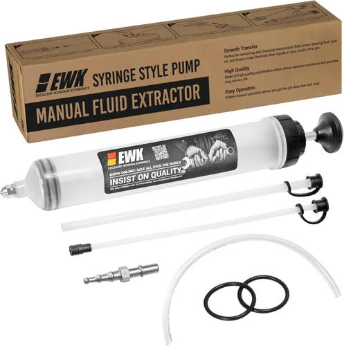 Vista 6 de EWK Extractor de Jeringa de Fluido Automotriz de 200cc con Manguera para Cambio de Aceite de Coche