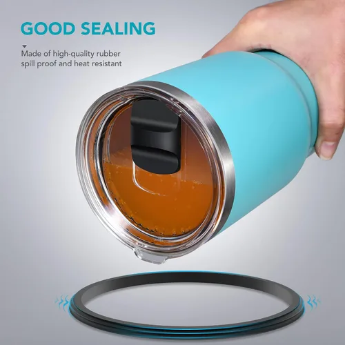 Vista 5 de Repuesto de tapa para vaso de vino de 10 onzas, paquete de 2 tapas magnéticas deslizantes compatibles con YETI de 6 onzas, taza apilable de 8 onzas