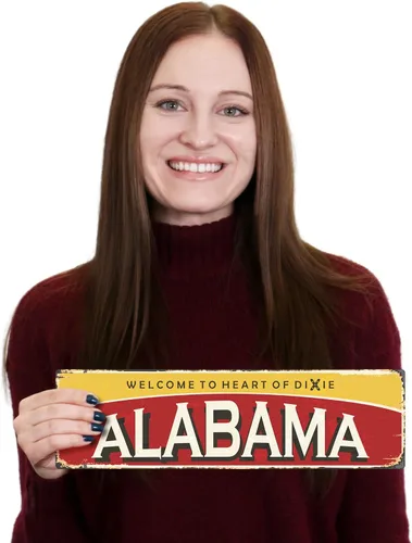 Vista 2 de SmartSign Letrero de Metal Vintage del Estado de Alabama de 4 x 14 pulgadas "Welcome To Heart Of Dixie", Aluminio Antioxidante de 40 mil