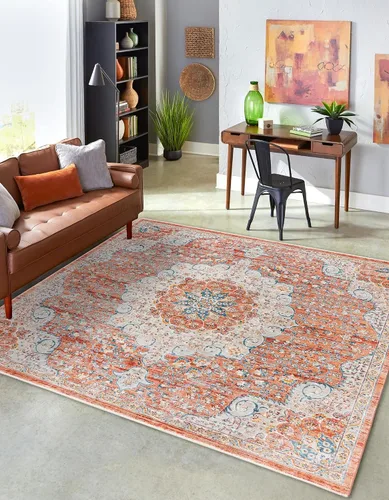 Vista 33 de Unique Loom Newport Collection - Alfombra de área con olmos (2' x 3' 11" gris/marfil)