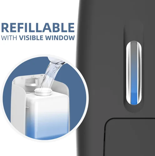 Vista 7 de Dispensador de jabón adhesivo para montaje en pared, dispensador de jabón comercial, 800ml, sin taladro, dispensador de desinfectante de manos