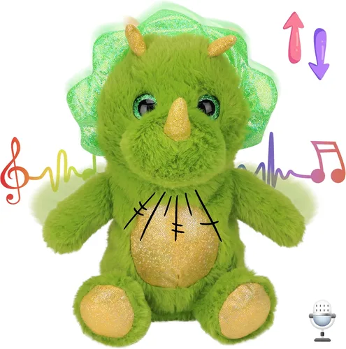 Vista 11 de Hopearl Gatito parlante repite lo que dices, gato con pez, juguete animado interactivo eléctrico, juguete de peluche para niños pequeños, 7 pulgadas