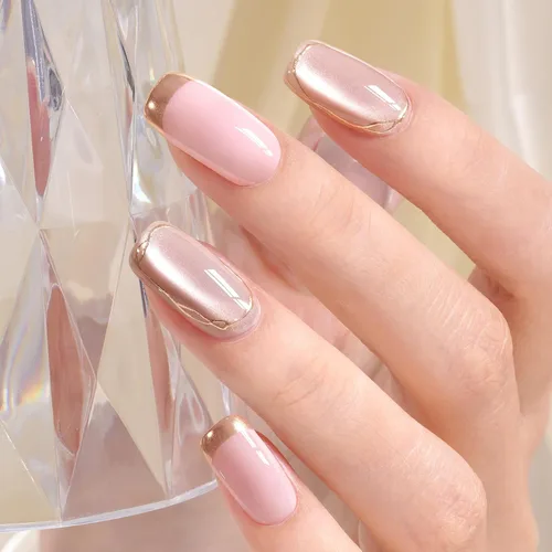 Vista 7 de AILLSA - Esmalte de uñas de gel Cat Eye color nude con glitter de cristal, esmalte de uñas de vidrio con destellos, brillo reflectante translúcido