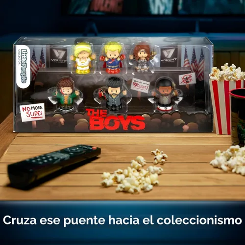 Vista 3 de Little People Collector El Set de Edición Especial de Los Chicos con Figuras de Personajes en una Caja de Exhibición para Adultos y Fans, 6 Figuras