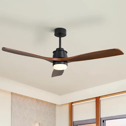 Vista 12 de Sofucor Ventilador de techo de 52 pulgadas con luces y mando a distancia, 3
