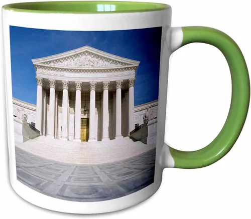Vista 11 de 3dRose Washington, DC, Edificio de la Corte Suprema-US09 BJA0018-Jaynes Gallery - Taza de dos tonos, 11 onzas, negro/blanco
