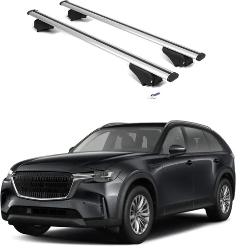Vista 17 de ERKUL Barras transversales para techo de 220 libras para Kia EV9 2024-2026 GT-Line Barras transversales de aluminio con bloqueo antirrobo