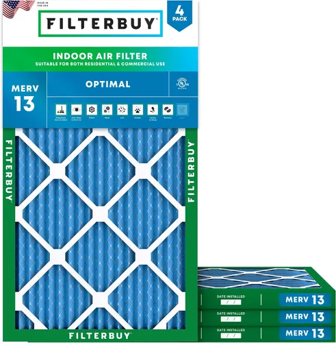 Vista 17 de Filterbuy Filtro de aire MERV 13 de 8 x 14 x 1 pulgadas, protección óptima contra el humo y la alergia (paquete de 4), filtros electrostáticos