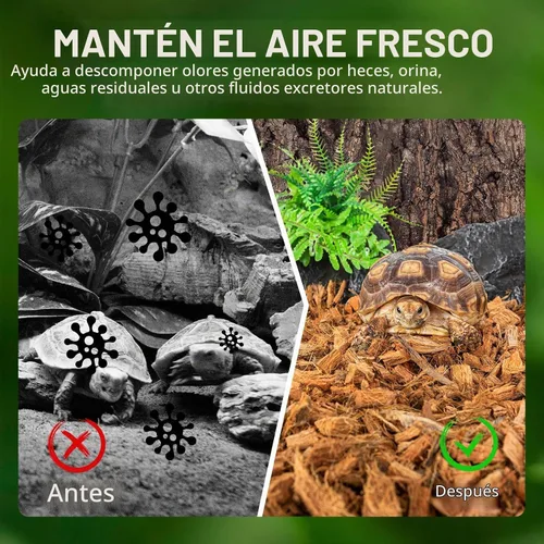 Vista 3 de REPTI ZOO Sustrato de reptiles de coco de 72 cuartos de galón, ropa de cama de reptiles de cáscara de coco para pitón de bola, serpientes, geckos