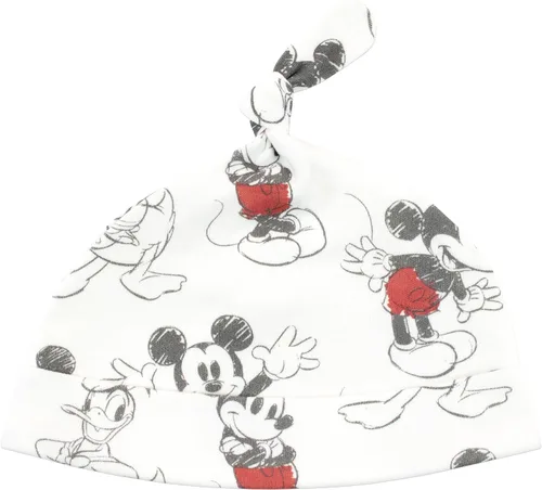 Vista 4 de Disney Conjunto de 5 piezas con gorro y babero de Mickey Mouse y Donald Duck para bebé niño