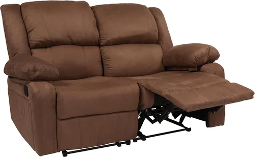 Vista 4 de Flash Furniture - Sofá unipersonal reclinable, Microfibra, Microfibra café chocolate.