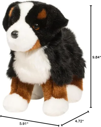 Vista 10 de Douglas Stevie - Peluche de perro de montaña bernés
